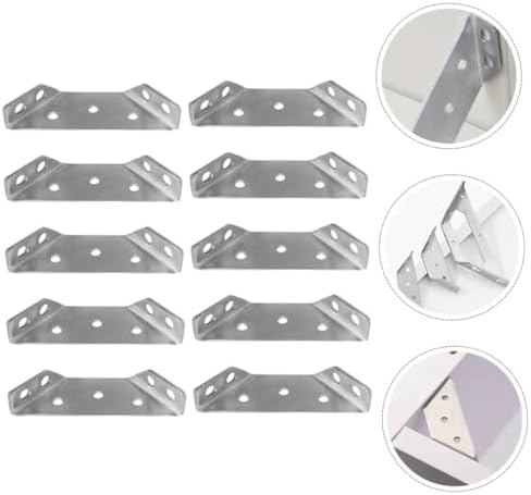 10 Pack Furniture Corner Brackets Corner Braces with Screws
