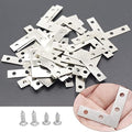 40-Pack L Corner Brackets Gold 1.5inch Iron Decorative Brace Silver