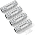 TAISHER 4Pcs 304 SS Nipple Cast Pipe Fitting, 3/8" NPT Male, 2" Length
