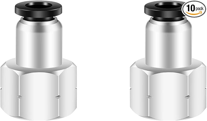 1/8 Female Npt Push to Connect Fittings,CEKER 5/16 Od x 1/8" NPT Female Thread Air Fittings 1/8 Quick Connect Air Lines Fittings Pneumatic Tubing Fitting Push in Connector 10Packs