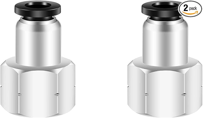 CEKER 5/16" Od x 1/4" NPT Female Thread Push to Connect Fittings, 2 Packs