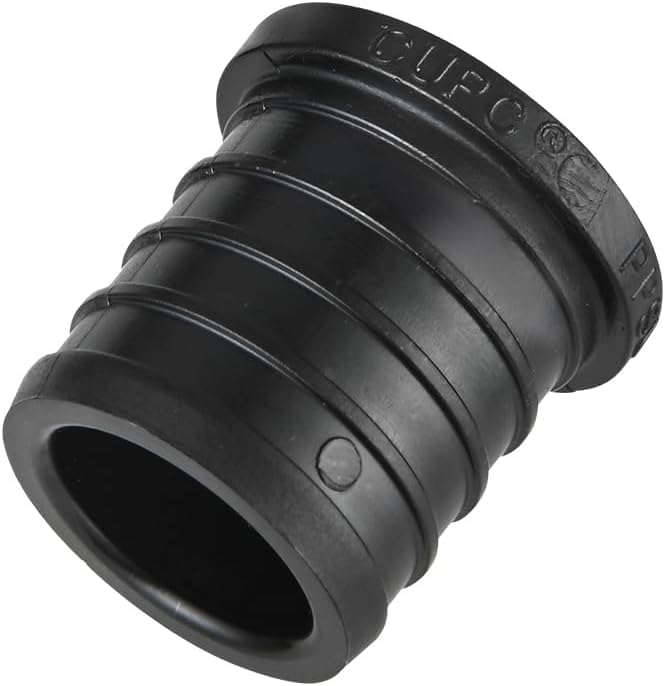 200-Pack EFIELD Pex Fittings Poly PPSU Barb Crimp 1-inch Plug (End Cap) For Pex Tubing, ASTM F2159,(PPSU1807102-200PCS)