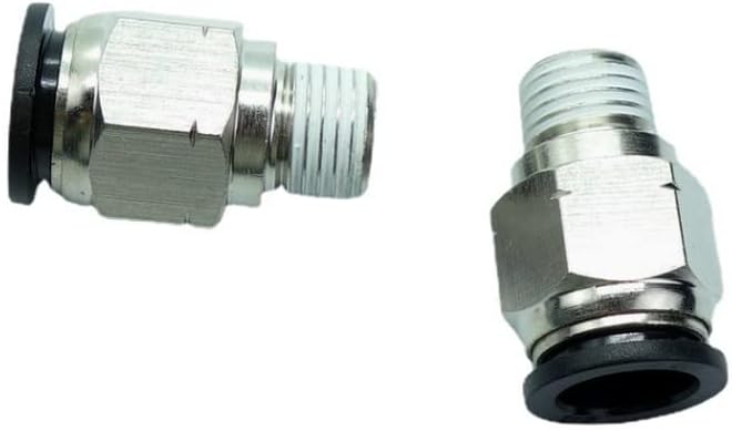 CDQBWQDJT 5 Pcs Pneumation Fitting 1/2" Tube OD Push To Connect X 1/4 NPT Pipe Male Connector