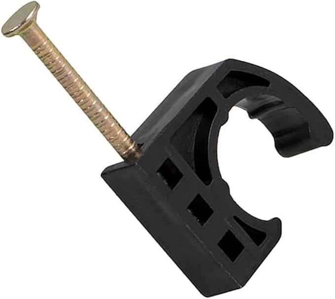 50 Pcs J Hook Pipe Clamps 12 Inch With Nails For Reliable Holding Of For PEX, Copper, CPVC, PVC, And Metal Pipes During Installation