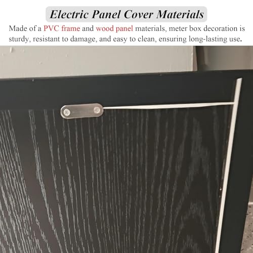 Decorative Wood Electrical Panel Cover for Meter Box, Wall-Mounted Circuit Breaker Protection, Stylish Vertical Lid for Home Decor, Electric Meter Hideaway
