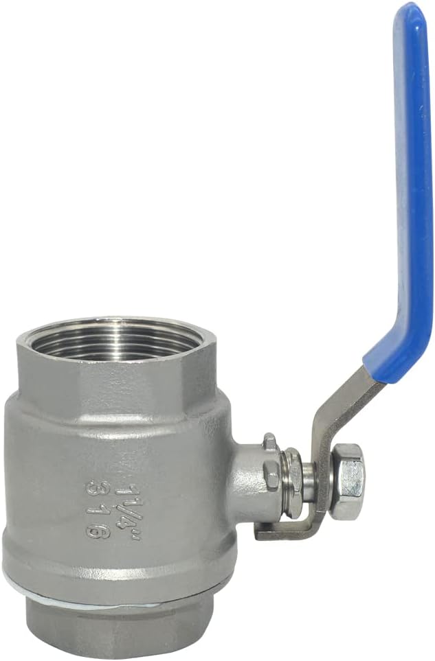 DAN SPEED 1-1/4" Female 316 Stainless Steel Full Port Ball Valve Vinyl Handle WOG1000 (1-1/4 inch)