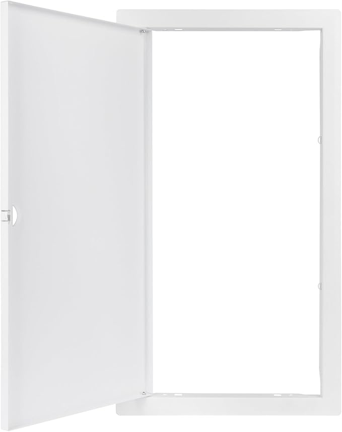 10x20 Inch White Access Panel – Metal Rectangular Wall & Ceiling Access Door for Plumbing Electrical HVAC – Easy Install Indoor Panel for Drywall Home Improvement and Maintenance