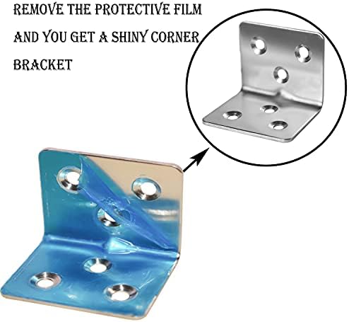 80Pcs 1.2”x1.2”Stainless Steel Corner Bracket 1.5”Wide Small Angle Bracket