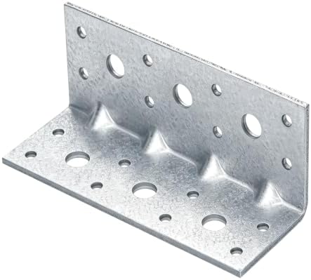 4 Pack Steel L Right Angle Bracket, 5-1/2" x 2" x 2" 90 Degree Corner Brace