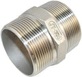DAN SPEED Hex Nipple 2" Male x 2" Male 304 Stainless Steel threaded Pipe Fitting NPT (2 inch)