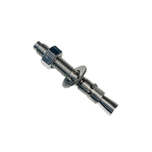 Wedge Anchors – Heavy-Duty 304 Stainless Steel Expansion Bolts for Concrete & Masonry, Rust-Resistant & Durable - 3/8" X 2-3/4" - 10 Pack