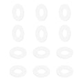 MECCANIXITY PTFE Flat Washers, 12Pack 22mm OD 10mm ID 2mm Thick Sealing Spacer Gasket Ring for Faucet Pipe Hose Bolt Machinery, White