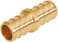 3/4 Inch (0.75) PEX Barbed Straight Coupling Connector Fitting Crimp Brass for PEX Pipe Tubing, No Lead 1 Pack