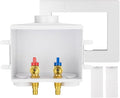 EFIELD Double Drain 1/2 Inch PEX-A Expansion Connection x 3/4 Inch MHT Washing Machine Outlet Box,(WM044)