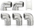 TAISHER 5PCS 304 Stainless Steel 90 Degree elbow,3/4 Inch NPT Male Pipe to 3/4 Inch NPT Female 304 Stainless Pipe Fitting