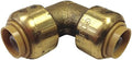 SharkBite 3/8 Inch (1/2 Inch OD) 90 Degree Elbow, Pack of 6, Push to Connect Brass Plumbing Fitting, PEX Pipe, Copper, CPVC, PE-RT, HDPE, U246LF