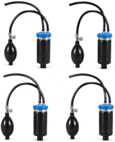 4PCS Intake Adapter with Inflatable Bladder for Smoke Tester, Blue