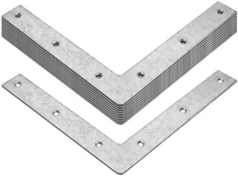 10 Pack 5-1/2" x 5-1/2" x 3/4" Flat Corner Brace, L Flat Mending Plate