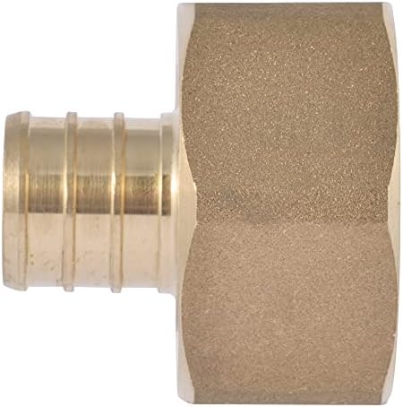 SharkBite 3/4 Inch x 1 Inch NPSM Crimp Swivel Adapter, Brass Plumbing Fittings, PEX Pipe, PE-RT, UC529LFA