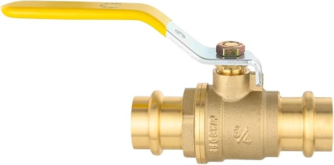 (Pack of 5) EFIELD 3/4" Copper Press Ball Valve with EPDM O-ring,1/4- Turn Full Port Shut Off Stop Ball Valve For Copper Tubing Connection, LF Brass,(VALVE243-5PCS)