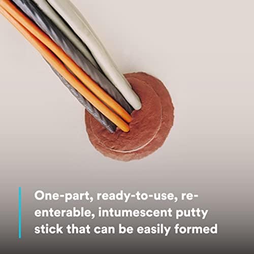 3M Fire Barrier Moldable Putty Stix MP+, Red Color, 1.45 in x 6 in