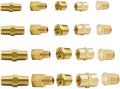 MeiChi 64pcs Brass Pipe Fitting Assortment Kits Hex Head Plug + Reducing NPT Adapter + Reducer Bushing + Hex Nipple + Hex Coupling for 1200 PSI