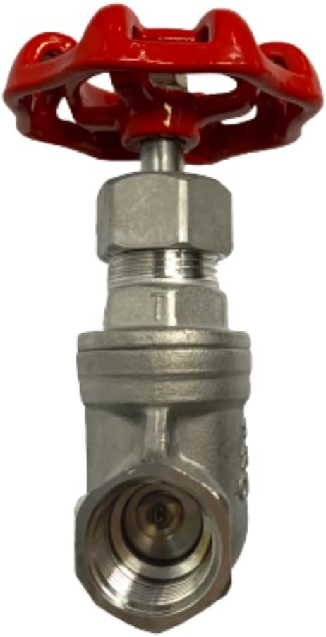 AF Hydro Stainless Steel SS316 Gate Valve, 3/4"NPT, Female Threaded Gate Valve, up to 200 PSI, Solid Taper Wedge Valve for General Water, Oil, and Gas