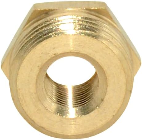 2pcs 1/8" NPT Male To 1/2" NPT Female Brass Reducer Thread Hex Bushing Brass Threaded Pipe Fitting,Hex Reducing Convert Adapter Pipe Fitting (1/8"*1/2")