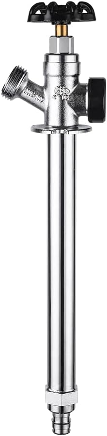 EFIELD 8-inch Anti-Siphon Frost Free Sillcock, 1/2 inch Pex-A Expansion Connection X 3/4 inch Hose Bibb, Chrome Plated Brass Body,(SILLCOCK010),(SILLCOCK010)