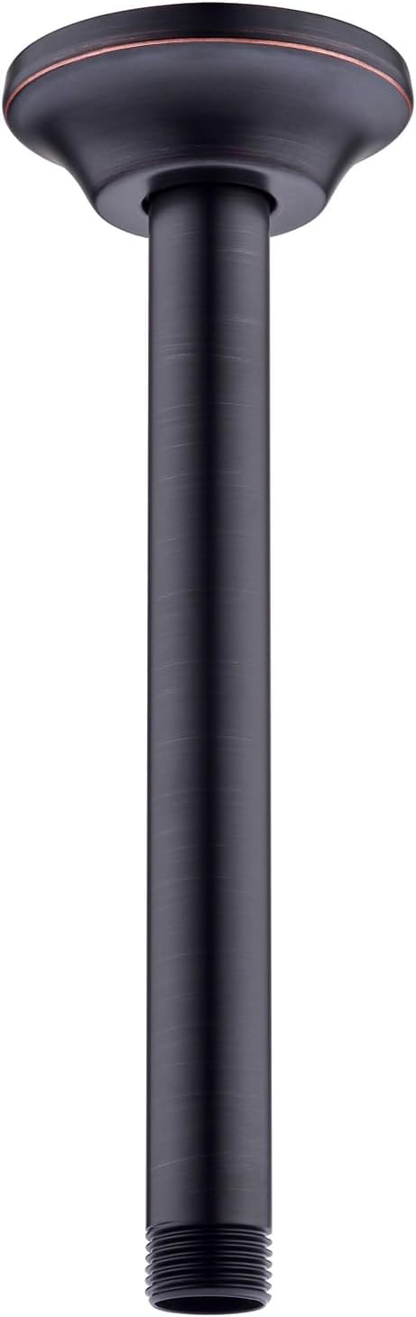 BESTILL 8 Inch Ceiling Mount Rain Shower Head Arm and Flange, Oil Rubbed Bronze