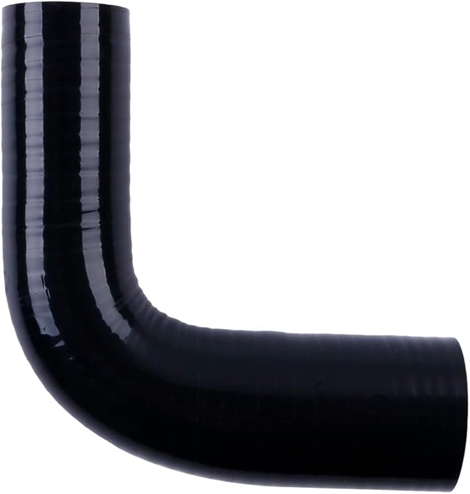 4-Ply 90 Degree High Performance Elbow Silicone Hose Coupler ID 1 1/4" -1 1/2" inch (32mm-38mm) Length 4 inch (102mm) Black