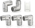 TAISHER 5PCS 304 Stainless Steel 90 Degree elbow,3/4" NPT Male × 3/4" NPT Male Thread Pipe Fitting