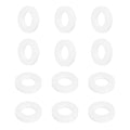 MECCANIXITY PTFE Flat Washers, 12Pack 18mm OD 10mm ID 3mm Thick Sealing Spacer Gasket Ring for Faucet Pipe Hose Bolt Machinery, White