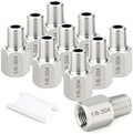 TAISHER 10PCS 304 Stainless Steel Pipe Fitting, New Reducer Adapter, 1/8" NPT Male x 1/8" NPT Female, Reducing Pipe Adapter Fitting