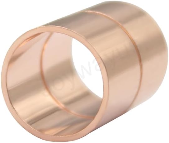 Joywayus 10PCS 3/4" ID Copper Coupling with Dimple Stop Straight Sweat Pipe Fitting Pressure Plumbing Solder Connection