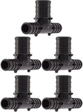 SharkBite 1/2 x 1/2 x 3/4 Inch Poly Crimp Reducing Tee, Pack of 5, PEX Pipe, PE-RT, UP408A5