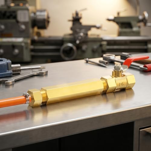 2PCS Brass Pipe Fitting, 1/8" NPT Male Nipple, 6" Length for water/oil/air/fuel