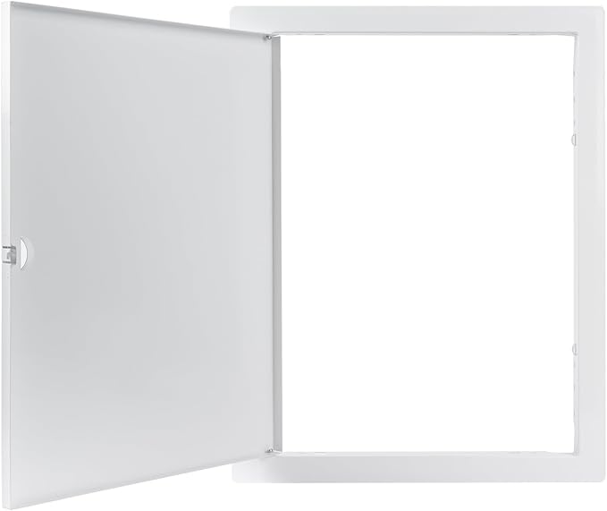 12x16 Inch White Access Panel – Metal Rectangular Wall & Ceiling Access Door for Plumbing Electrical HVAC – Easy Install Indoor Panel for Drywall Home Improvement and Maintenance