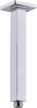 TRUSTMI Square Shower Arm with Flange 8 Inch Top Ceiling Mounted Rainfall Shower Head Extension Heavy Duty Stainless Steel, Polished Chrome