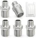 TAISHER 5PCS 316L Hex Nipple, Pipe Fitting 1"x 1/4" Male NPT