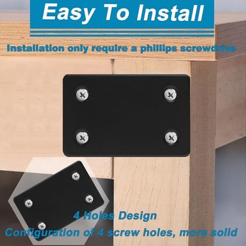 50PCS Flat Straight Brace Brackets, 3.15" Stainless Steel Joining Brackets