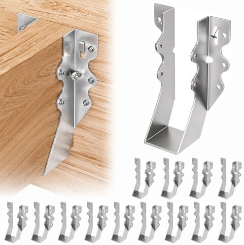 2x6 Stainless Steel Joist Hangers, 18 Gauge 2X6 Brackets (14 Pack)