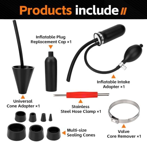 Automotive 12-in-1 Smoke Machine Accessories Kit for EVAP Leak Detection