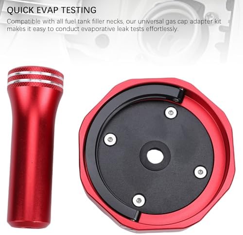 Keenso Gas Tank Cap, Gas Cap Adapter for Automotive Leak Testing with EVAP Smoke Machine Leak Detector Pipe Compatible with All Vehicles Fuel Tank Filler Necks