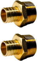 2 Pack XFITTING 1 inch Pex x 1 inch Male NPT Adapter, 1" Pex MNPT