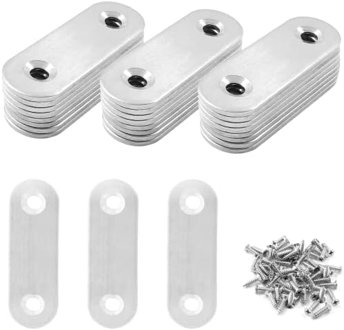 Jiozermi 24 Pcs Straight Brace, 2" x 0.6", Stainless Steel