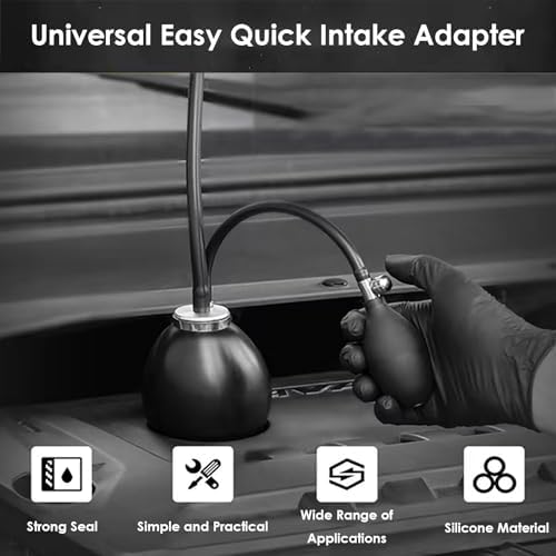 Universal Easy Intake Adapter automotive smoke machine leak detector Automotive Smoke Machine Bladder, Pipes Fuel Leakage Detector for Automotive Smoke Leak Detector Diagnositc Test Power Converters
