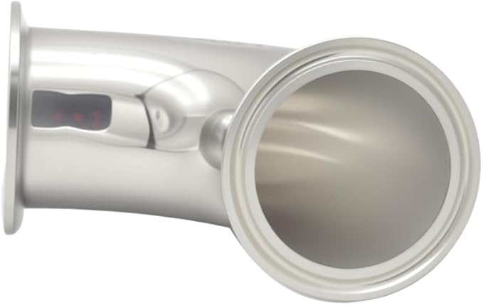 Sanitary Elbow 90 Degree 51mm Pipe OD SS304 Tri Clamp 2" Inch with 2 Silicone Gaskets