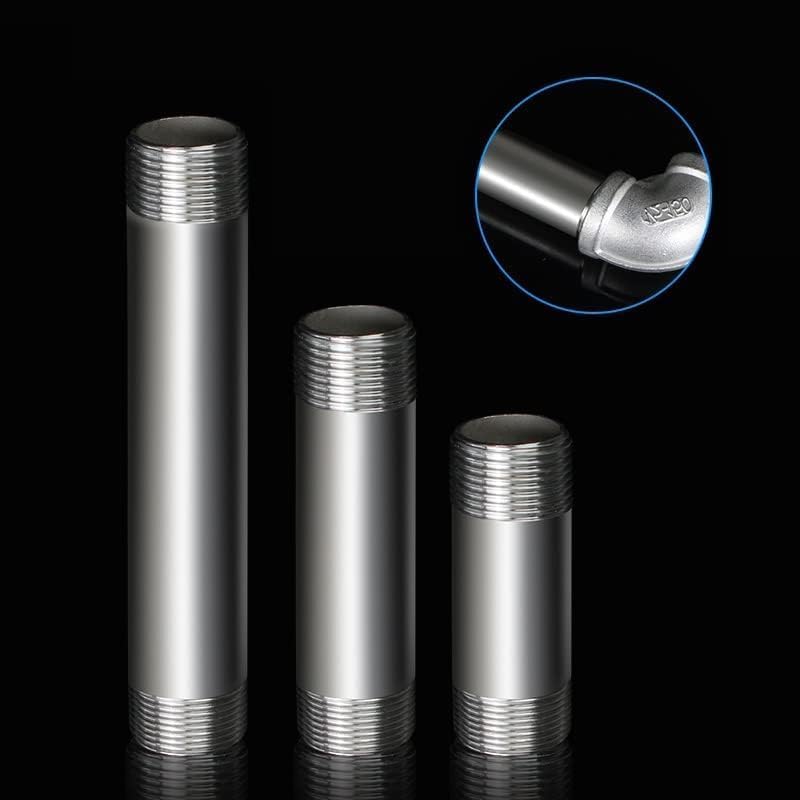 304 Stainless Steel Nipple Pipe Fitting 1" NPT X 1" NPT Male Thread Cast Pipe Fittings 12" 300mm Length 1PC