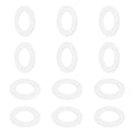 MECCANIXITY PTFE Flat Washers, 12Pack 30mm OD 18mm ID 2mm Thick Sealing Spacer Gasket Ring for Faucet Pipe Hose Bolt Machinery, White